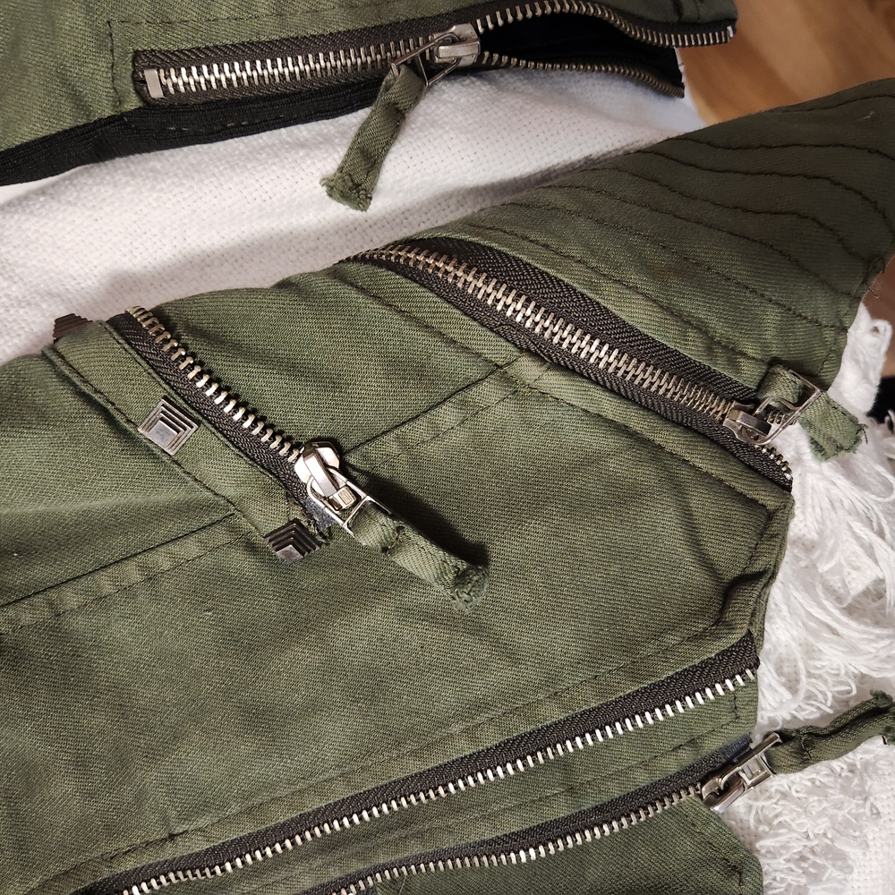Olive Green Studded Jacket - Picture 5 of 9